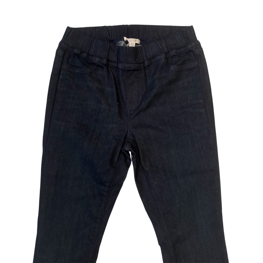 Eileen Fisher Navy Stretch Denim Organic Cotton Petite Size 2P - Picture 2 of 11